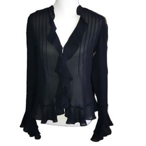 Chaps Semi-Sheer Top 0741